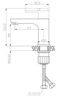 Термостат Orange T19-021cr для раковины